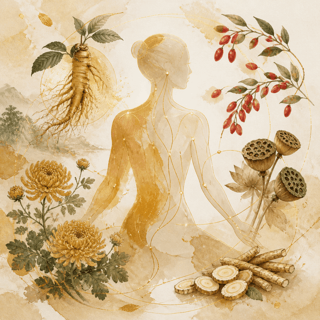 Eastern body type wellness illustration