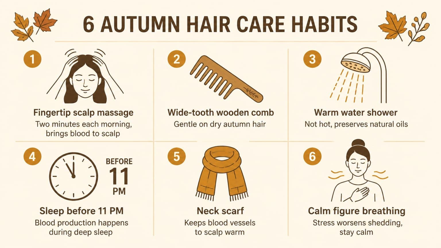 Six autumn hair care habits