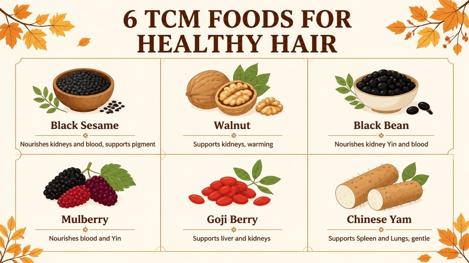 Six autumn hair-supporting foods