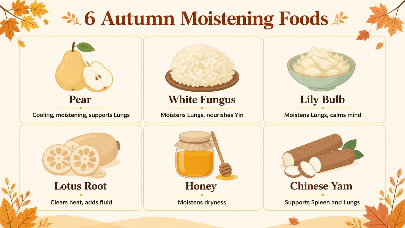 Autumn moistening foods guide
