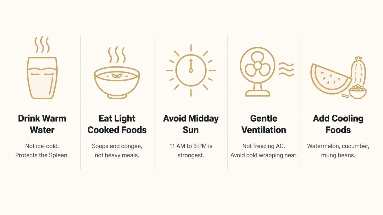 Five universal heatwave survival rules